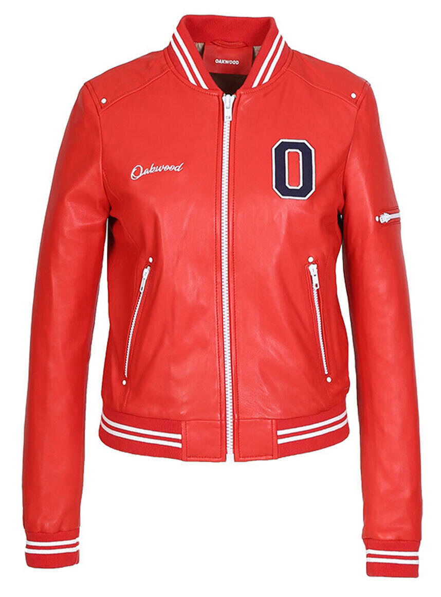 Red teddy sales bomber jacket