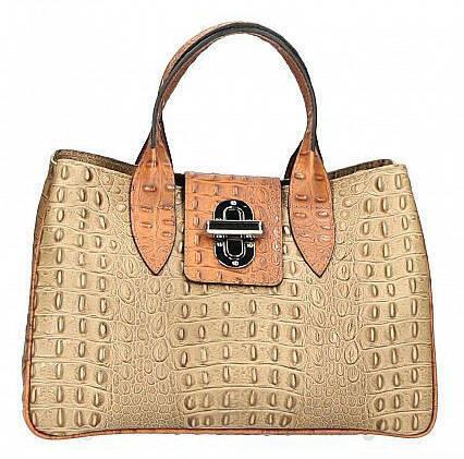 Laura croc embossed leather tote sales
