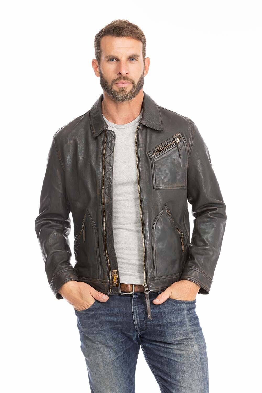 blouson cuir homme 102564 noir (1)