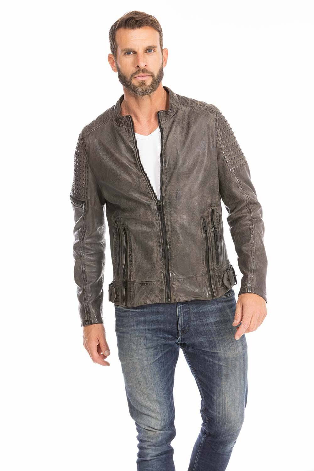 blouson cuir homme gris anthracite mahon (14)