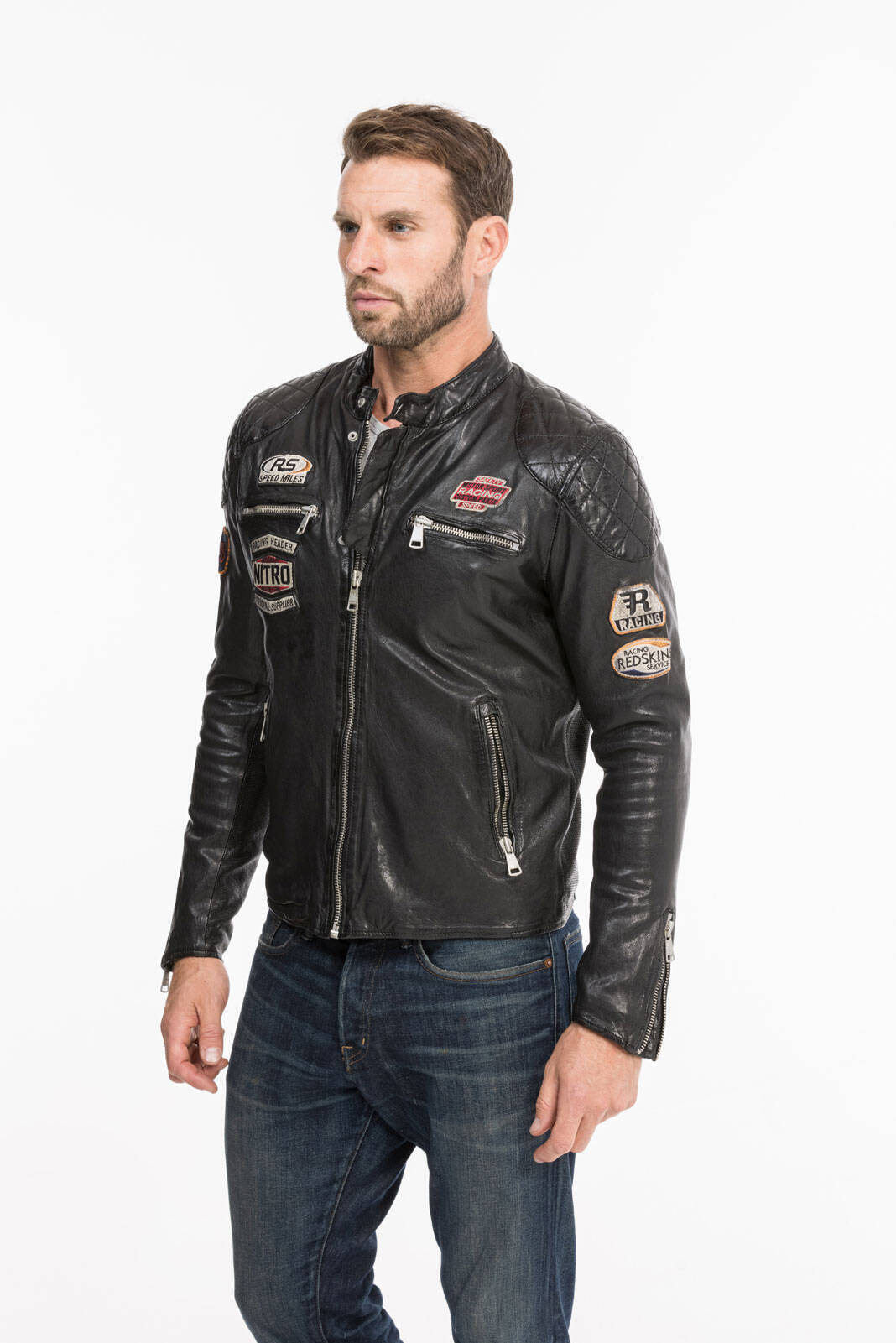 blouson cuir homme redskins noir r�f 132 (6)
