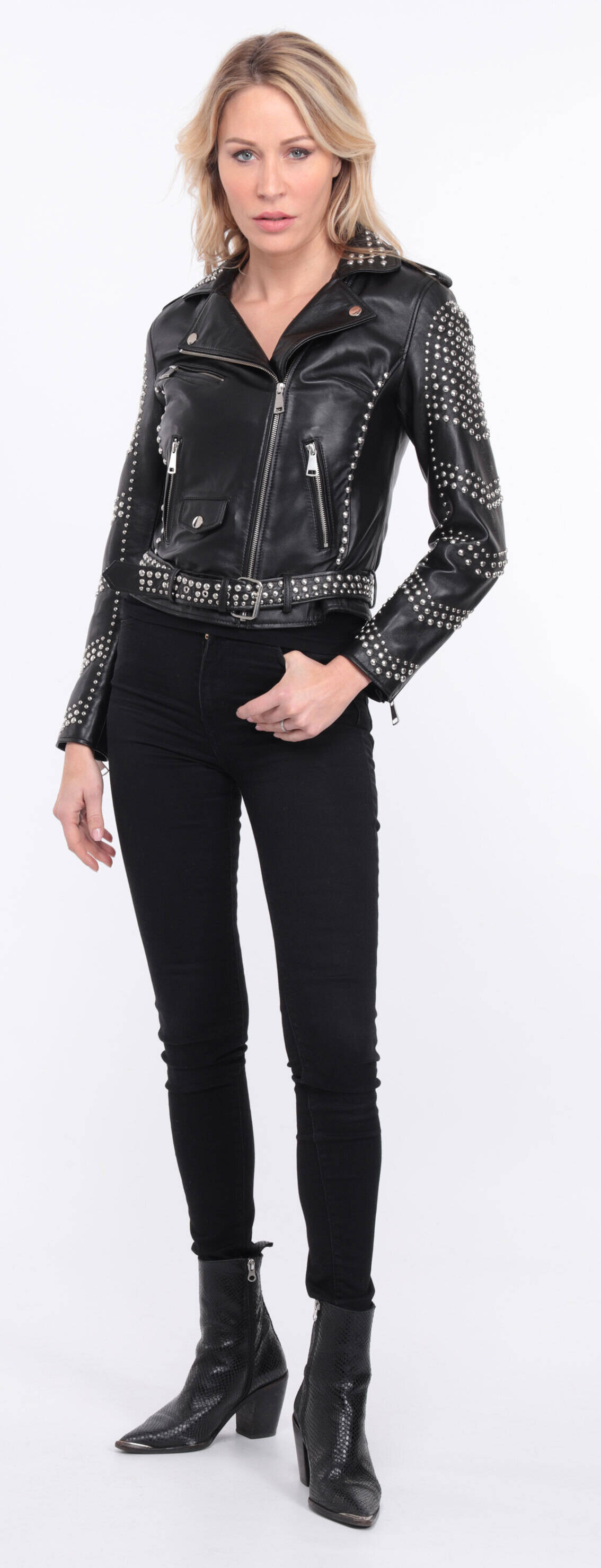 Blouson cuir noir marbella clout� (2)