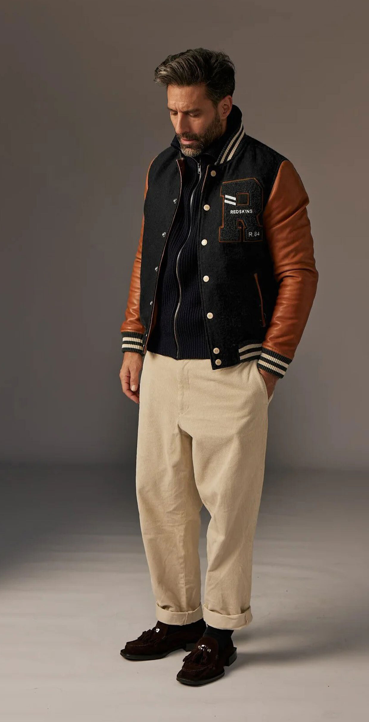 blouson cuir redskins cambridge noir cognac (1)