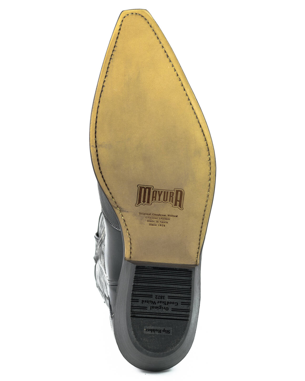 bottes cuir mayura cowboy milanelo bone pull oil negro réf 121 (1)