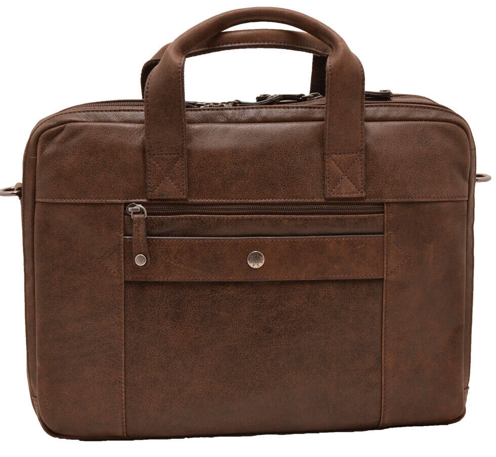 Cartable cuir vachette homme 664753 marron dos