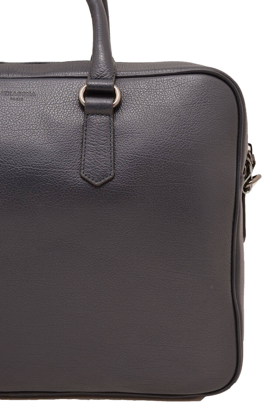 Cartable cuir vachette marine 135721 (2)