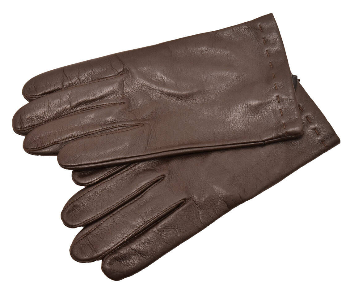 Gants cuir homme agneau marron 22030 (2)
