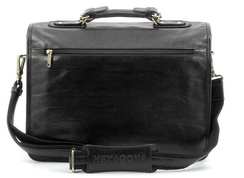 maroquinerie homme cartable cuir hexagona 111007 noir biais (2)