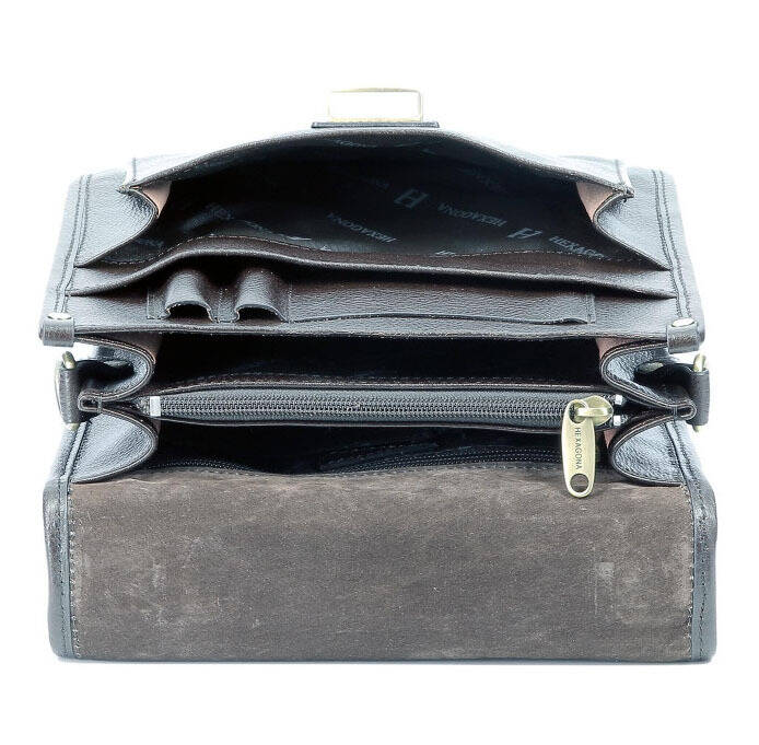 sacoche cuir noir 111943 ouvert