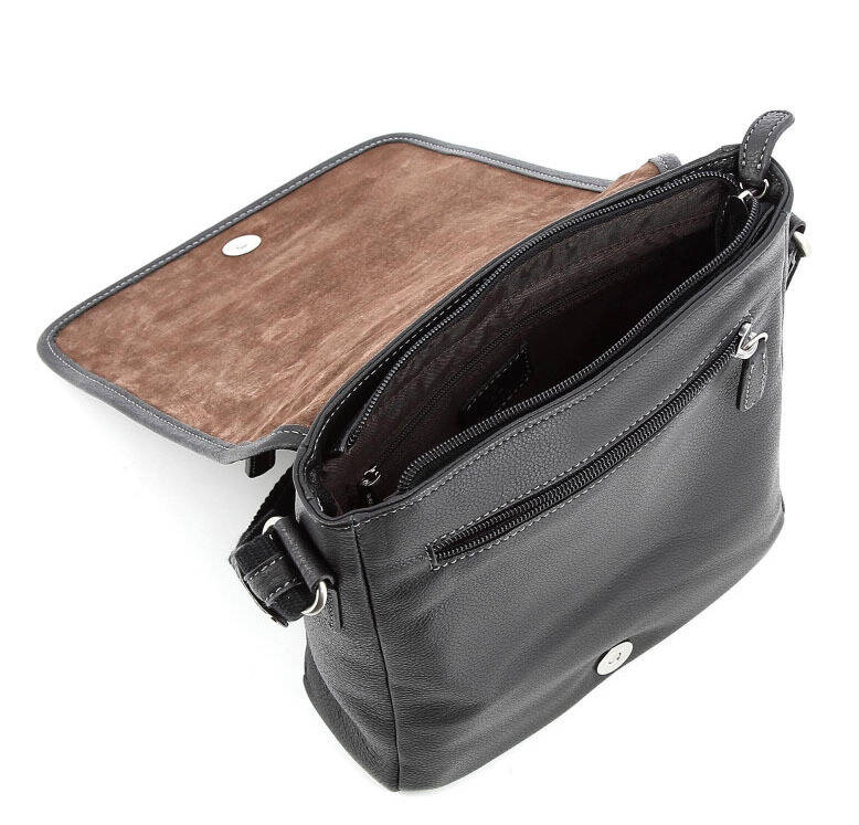 sacoche cuir noir 461326 ouvert