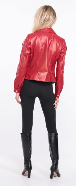 blouson cuir femme rouge lyna (4)