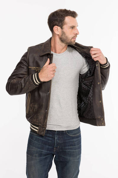 blouson cuir homme redskins marron r�f 134 dragon (10)