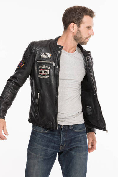 blouson cuir homme redskins noir r�f 132 (12)