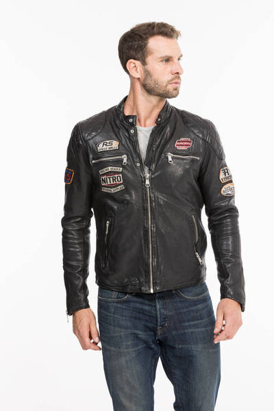 blouson cuir homme redskins noir r�f 132 (5)