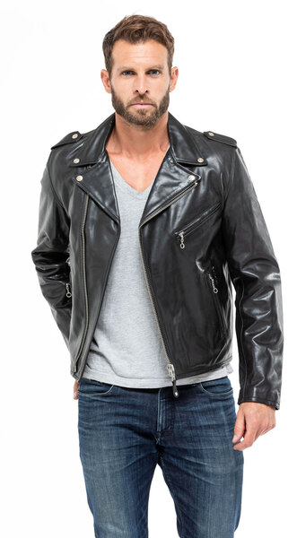 blouson cuir homme vachette noir lc 1140icon perfecto schott mannequin (1)