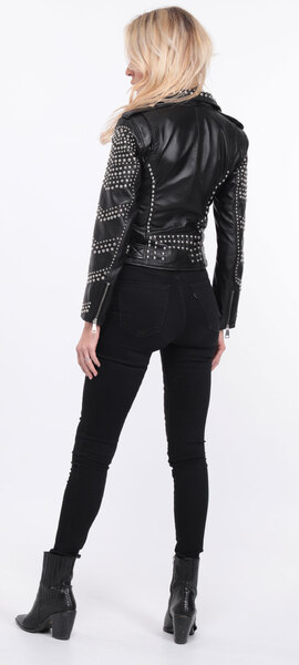 Blouson cuir noir marbella clout� (10)