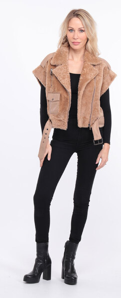 blouson sans manches sia camel (8)