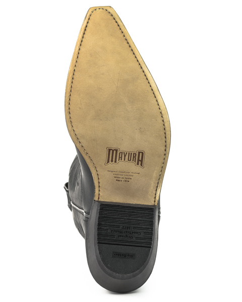 bottes cuir mayura cowboy pull grass negro réf 219 (8)