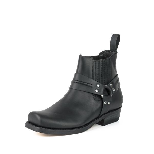 bottines cuir mayura biker pull grass negro réf 204 (1)