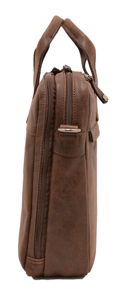 Cartable cuir vachette homme 664753 marron biais
