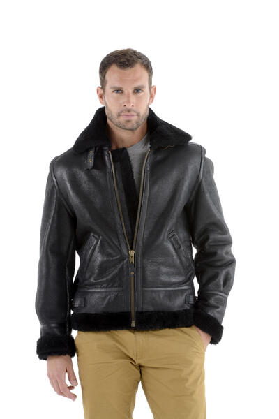 Bomber Leather jackets SCHOTT of leather sheep ref LC 1259 marron