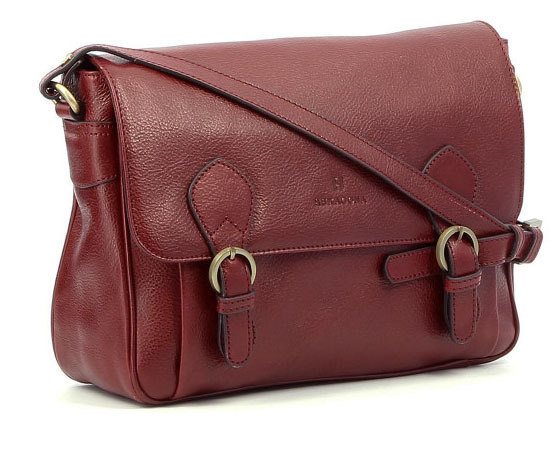 maroquinerie femme sac cuir 114584 carmin biais