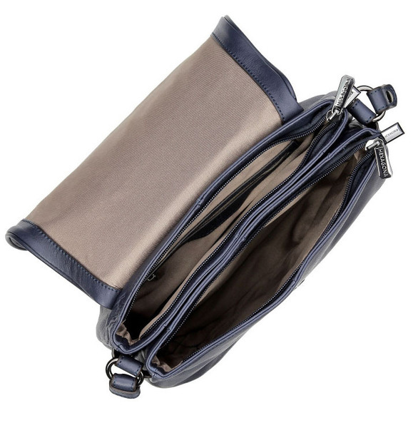 maroquinerie femme sac cuir 415495 bleu doublure