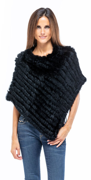 poncho fourrure lapin 6034 chaud hiver mannequin (16)