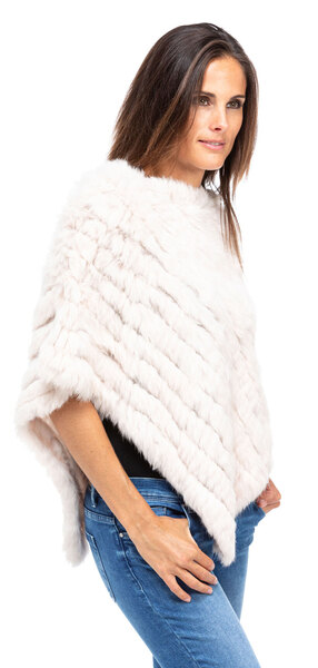 poncho fourrure lapin oakwood 6034 couleur poudre (3)