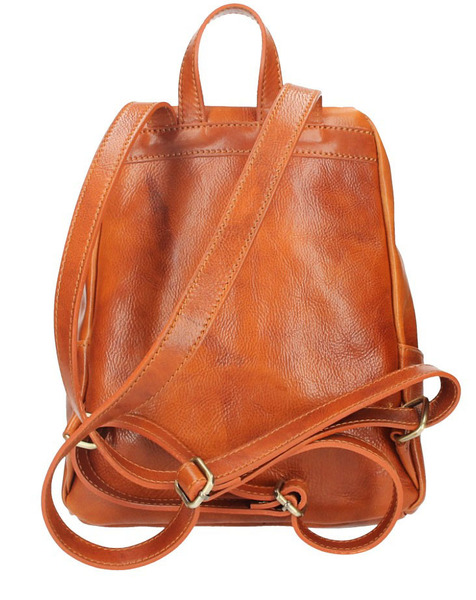 sac à dos cuir femme vachette cognac zeffy dos