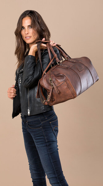 sac de voyage pour homme et femme vachette marron vieilli 100793  (1)