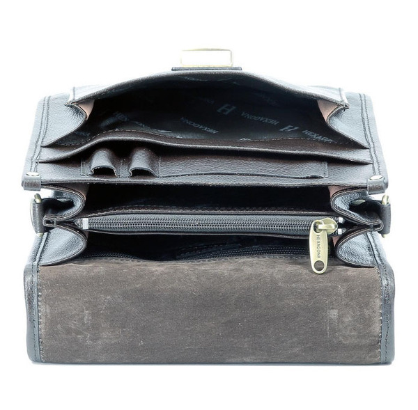 sacoche cuir noir 111943 ouvert