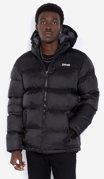 Textile bomber jackets SCHOTT of leather tissues Utah2 noir black